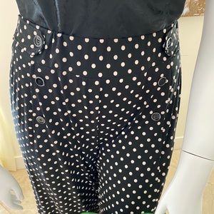 Black polka dot pants